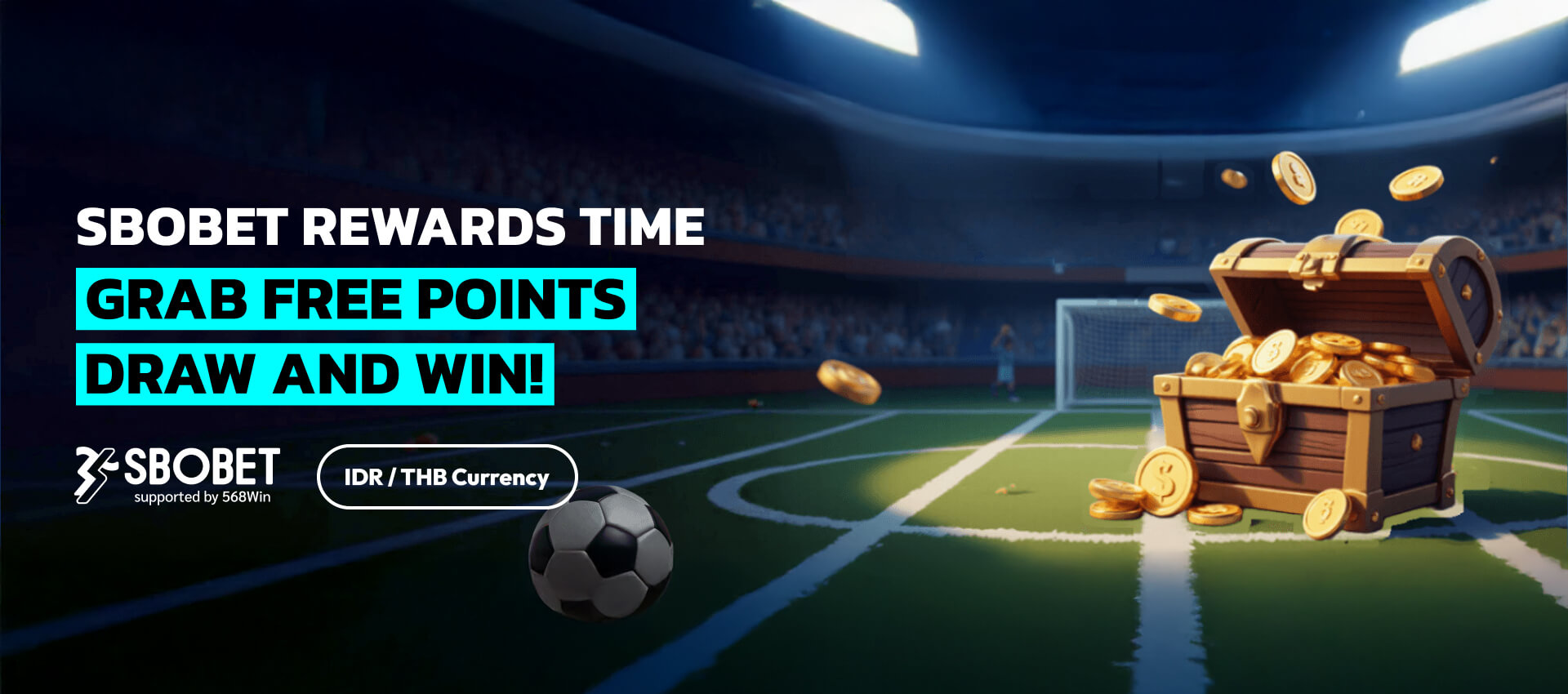 SBOBET rewards promotion: Grab free points, draw and win big with 568Win support